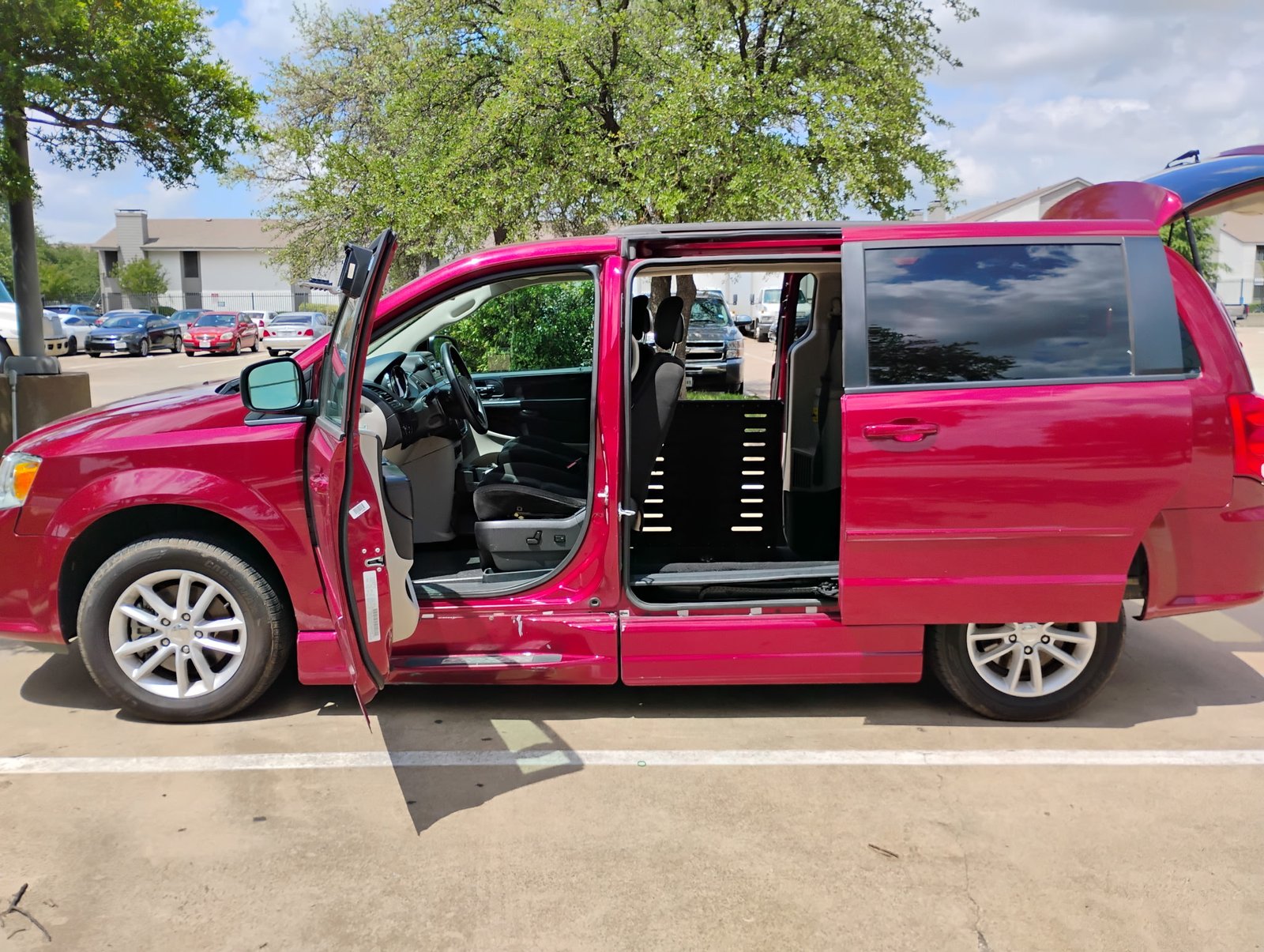 Wheelchair Accessible Van 3870 Driver Side View Ramp and Side Door Open