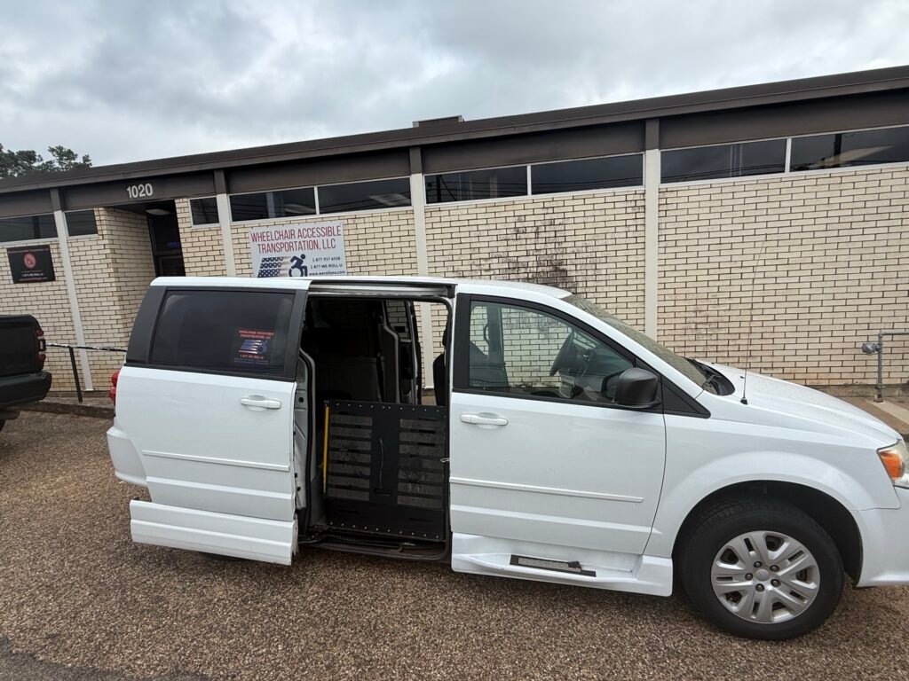 This image is of a Wheelchair Van and includes a view of the vehicle itself so customers can assess the van against their needs.