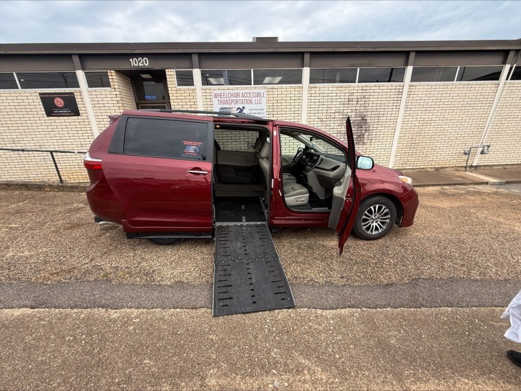 This image is of a Wheelchair Van and includes a view of the vehicle itself so customers can assess the van against their needs.