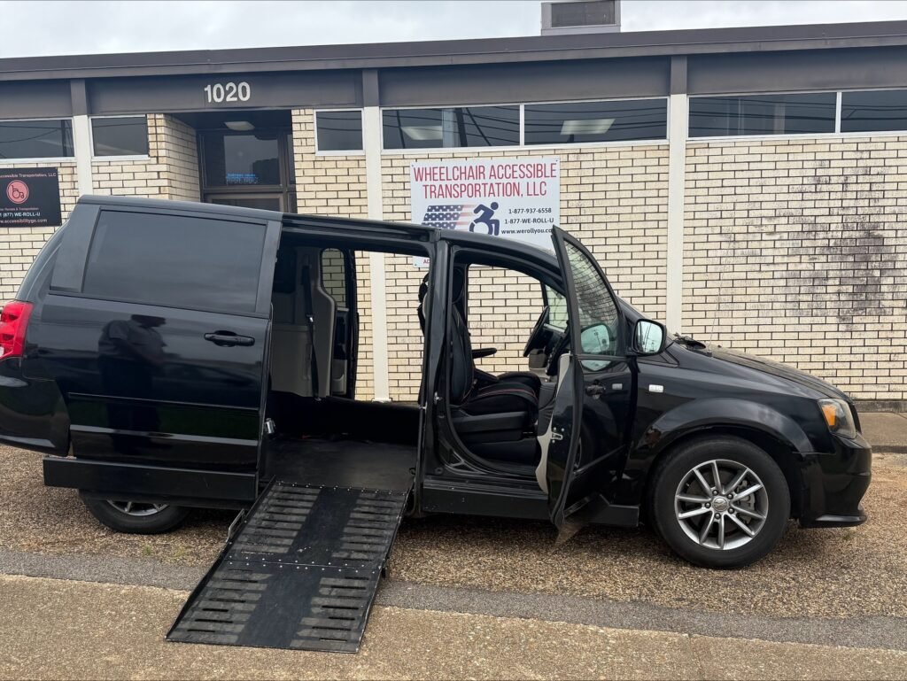 This image is of a Wheelchair Van and includes a view of the vehicle itself so customers can assess the van against their needs.