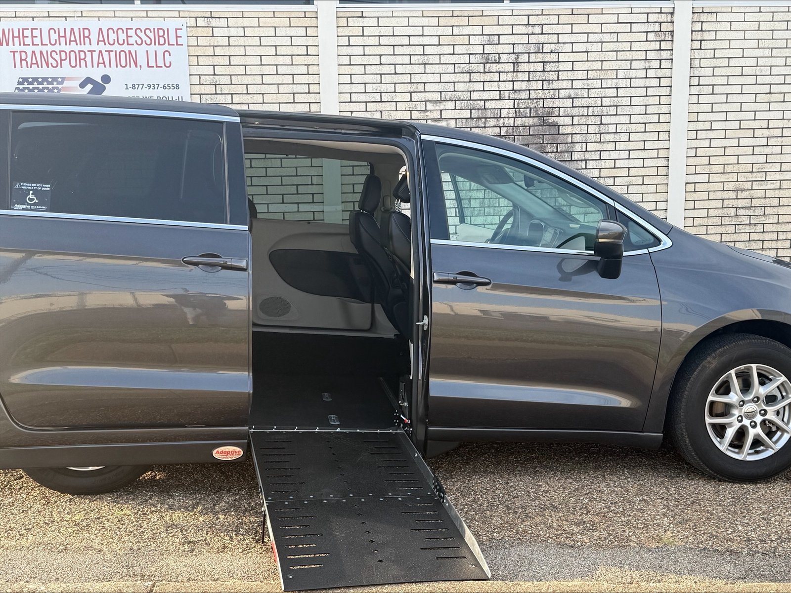 This image is of a Wheelchair Van and includes a view of the vehicle itself so customers can assess the van against their needs.