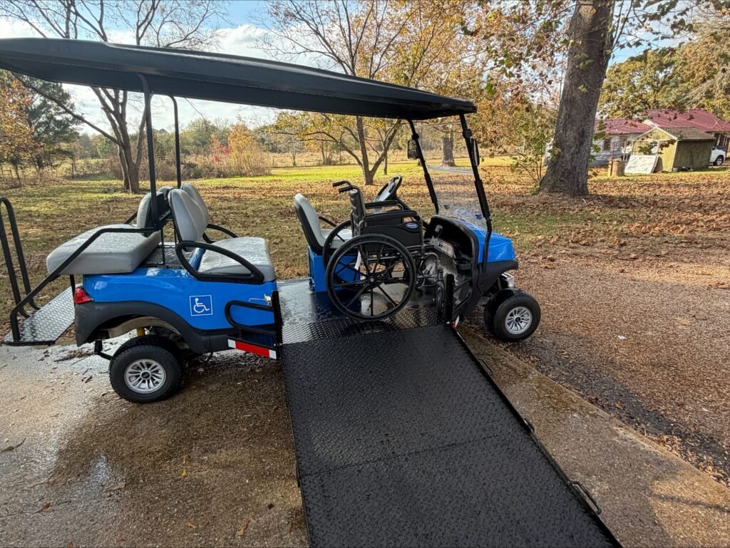 Ramp Deployed View of Wheelchair Accessible Golf Cart