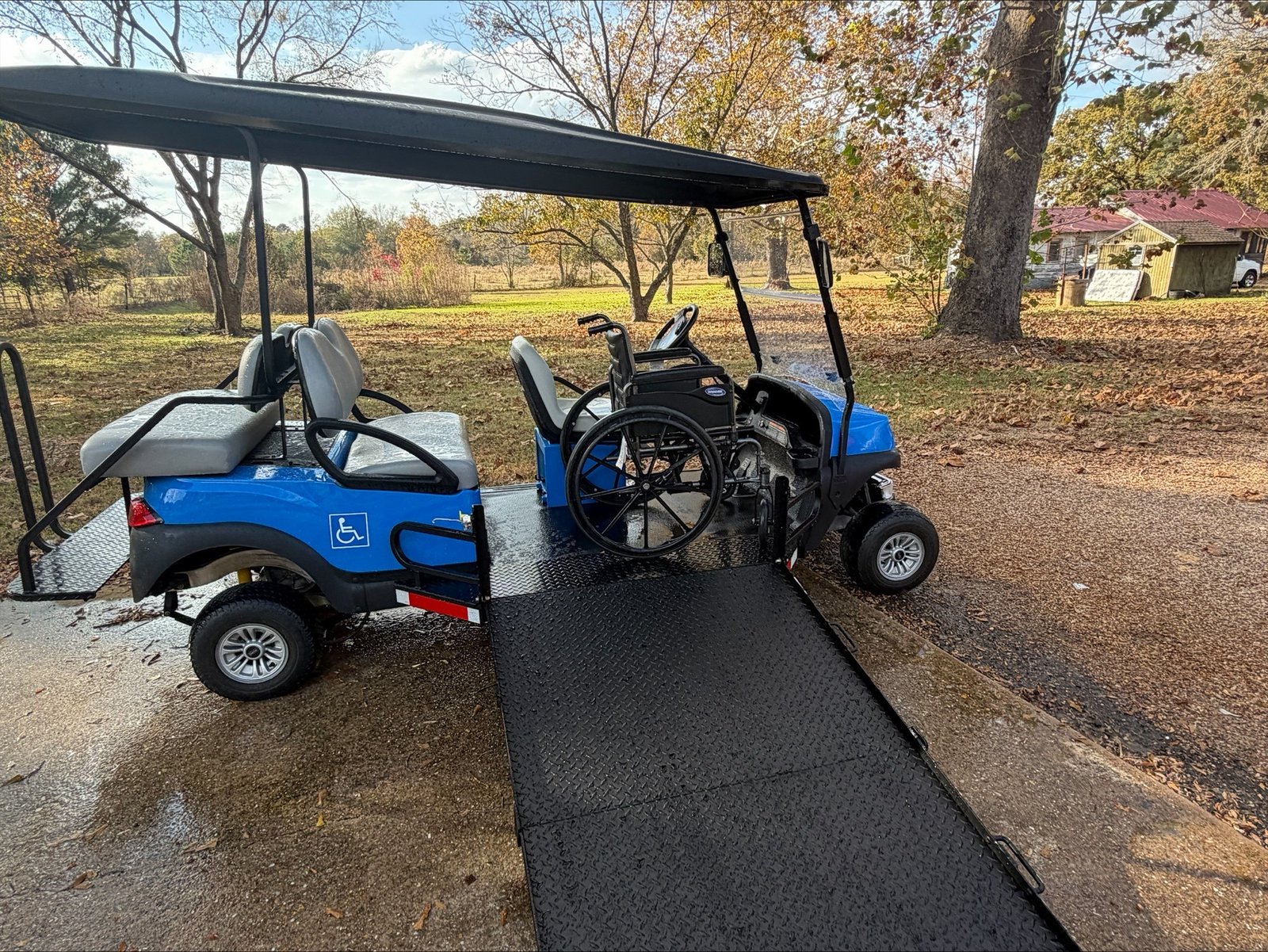 Ramp Deployed View of Wheelchair Accessible Golf Cart